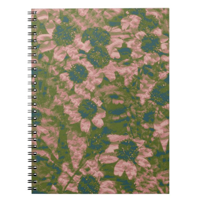 Blommakamouflagemönster Anteckningsbok (Framsidan)