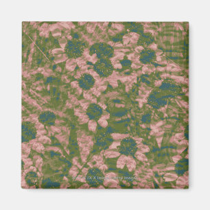 Blommakamouflagemönster Magnet