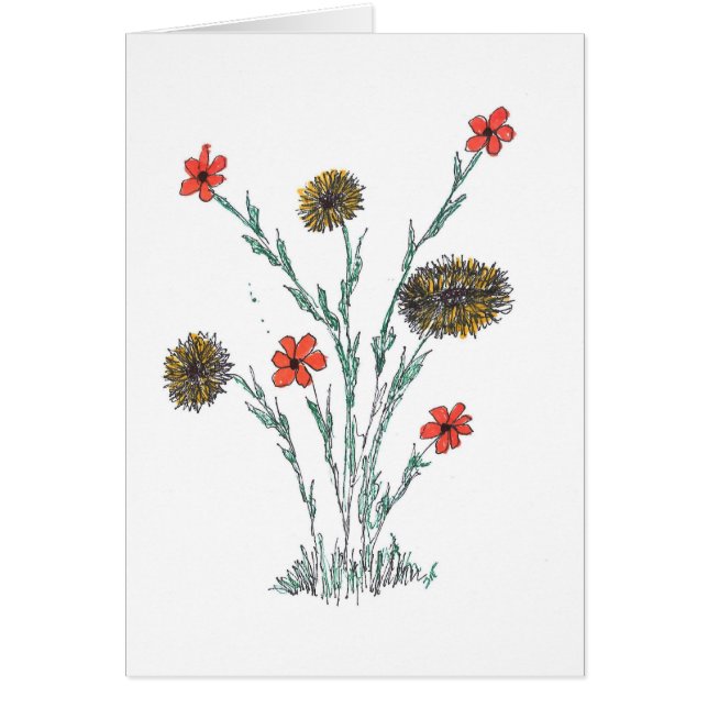 Blommakort Hälsningskort (Framsidan)