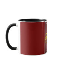blommalerande mugg