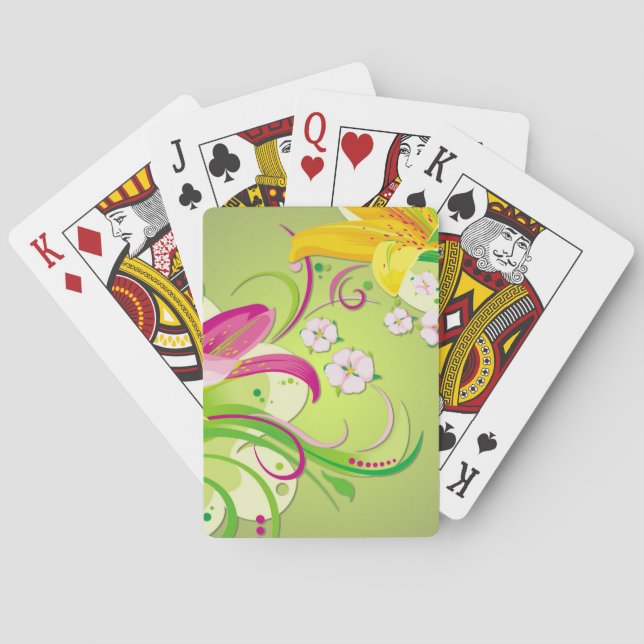Blommålning Personlig Casinokort (Baksidan)