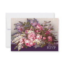 Blommamålad bröllopsjubileum RSVP-kort