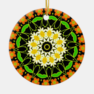 BlommaMandala Julgransprydnad Keramik