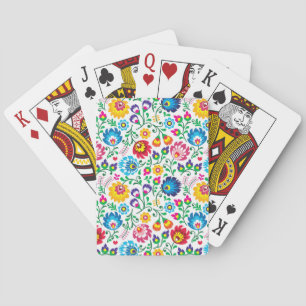 Blommamönster 2 för Folk konst Casinokort