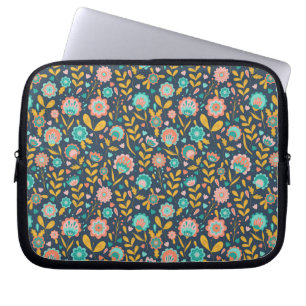 Blommamönster för Folk konst Laptop Fodral