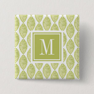 Blommamönster för Monogram   Hygge Knapp