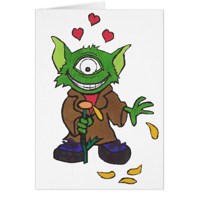 Blommamonster kopierar hälsningskort (Framsidan)