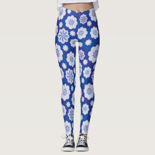 blommamönster leggings
