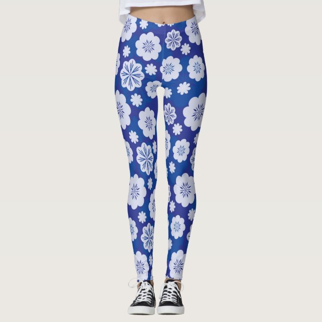 blommamönster leggings (Framsida)