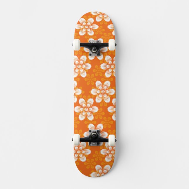 Blommamönster Skateboard Bräda 20 Cm (Framsida)