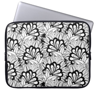 Blommamönsterklotter Laptop Sleeve