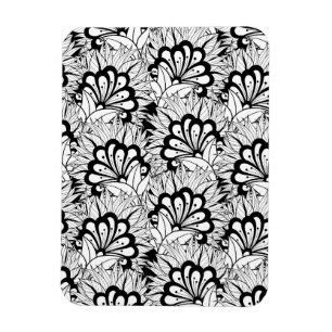 Blommamönsterklotter Magnet