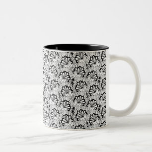 Blommamönsterklotter Två-Tonad Mugg