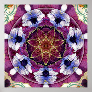 Blomman av Life Mandala 8 Poster