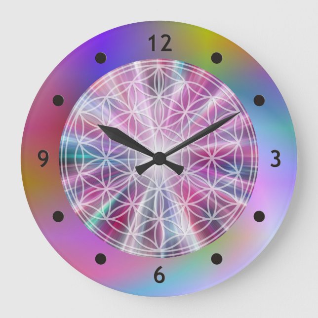 Blomman av liv-/Blume des Lebens - knäppas VII Stor Klocka (Framsida)