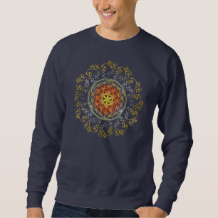 Blomman av liv-/Blume des Lebens - smycka droppen Sweatshirt