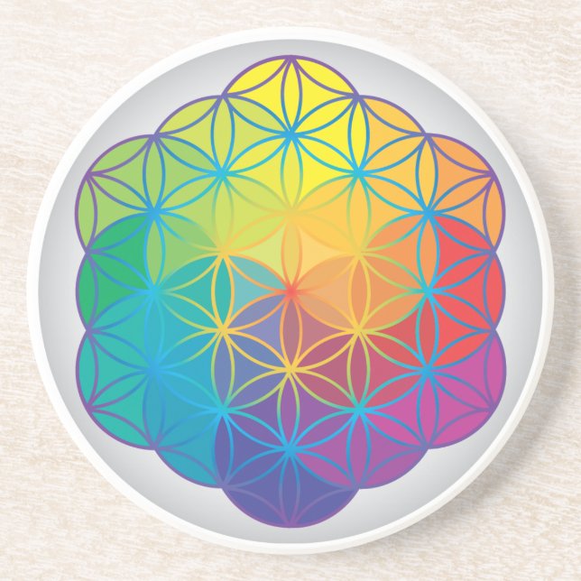 Blomman av livregnbågen färgar harmonienergi underlägg (Framsidan)