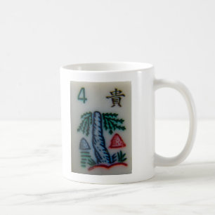 Blomman belägger med tegel kaffemugg