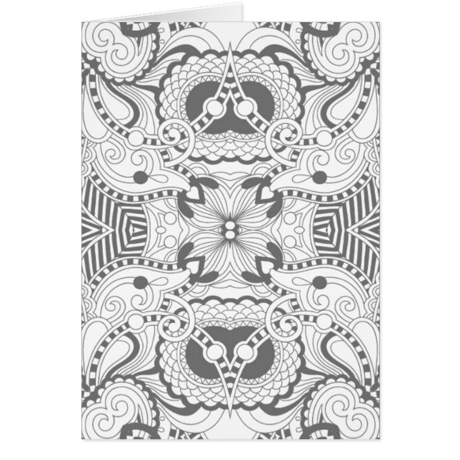 Blomman kvadrerar klotter hälsningskort (Framsidan)