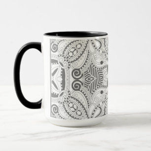 Blomman kvadrerar klotter mugg