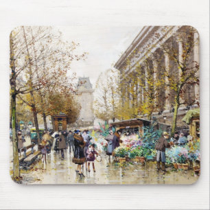 Blomman marknadsför på Madeleinen, Paris Musmatta