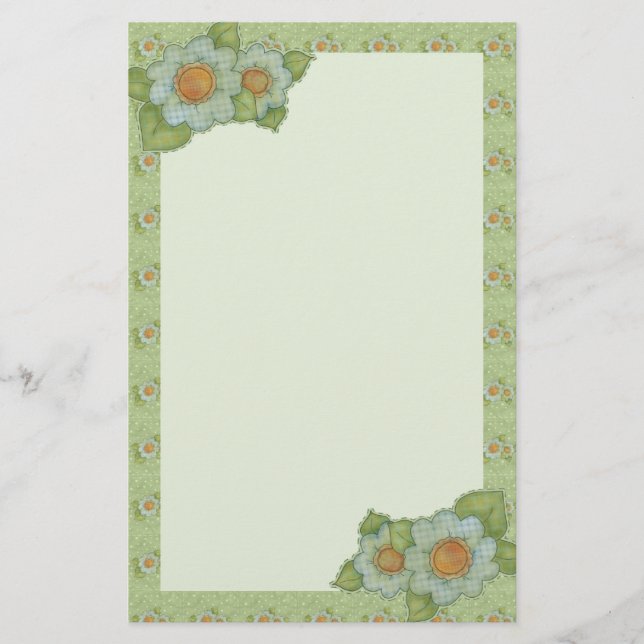 Blomman mönstrar brevpapper (Framsida)