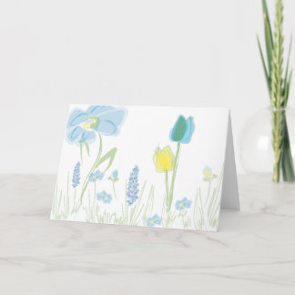 Blomman Notecard numrerar tre Kort