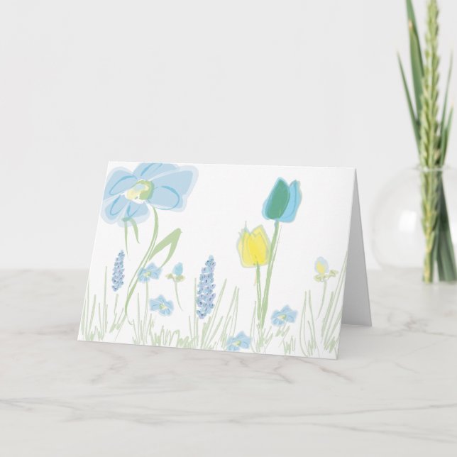 Blomman Notecard numrerar tre Kort (Framsida)