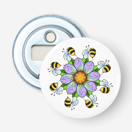 Blomman och bina flaska-öppnaren flasköppnare