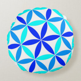 Blomman rullar rund kudde