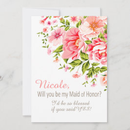 Blomman som duschen ska dig, är min maid of honor? inbjudningar