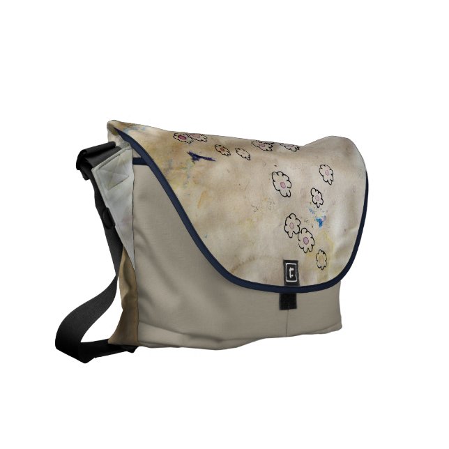 Blomman tappar messenger bag (Vänstra Framsidan)