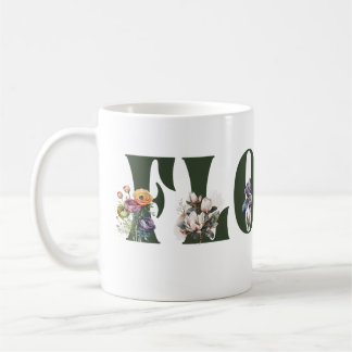 Blommånad i blommor kaffemugg