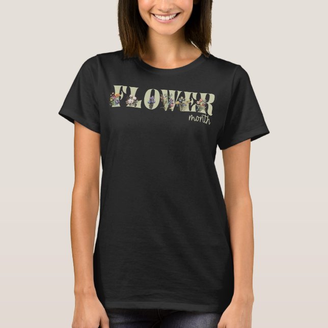 Blommånad i blommor T-Shirt (Framsida)