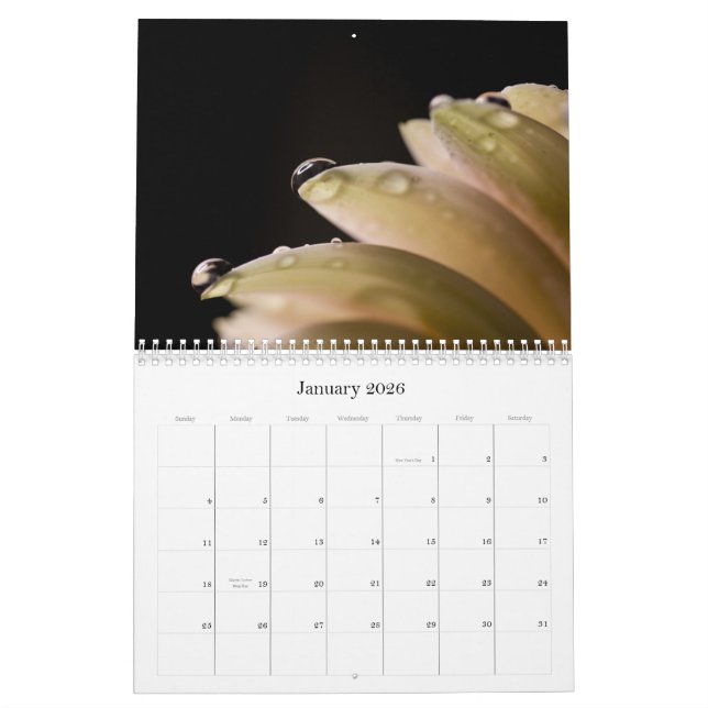 Blommanärbildserie Kalender (Jan 2026)