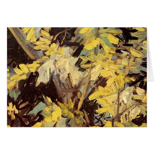 Blommande akaciagrenar av Vincent van Gogh Hälsningskort (Framsidan Horizontal)