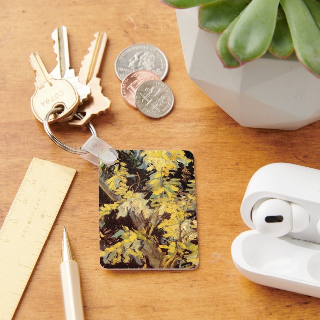 Blommande akaciagrenar av Vincent van Gogh Nyckelring (Skrivbord)