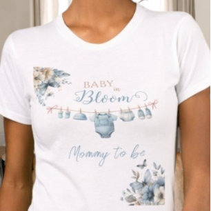 Blommande Baby I Knopp Mamma Att Bli  Baby Pojke B T Shirt