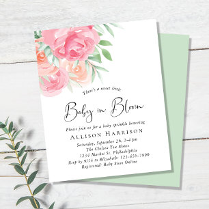 Blommande bebis - Blommig Baby Shower Budget Inbju