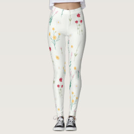 Blommande Blommigt i Vår Leggings