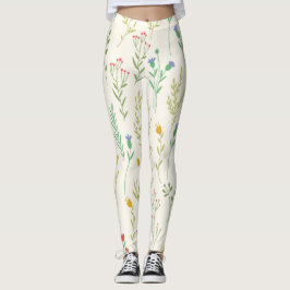 Blommande Blommigt i Vår Leggings