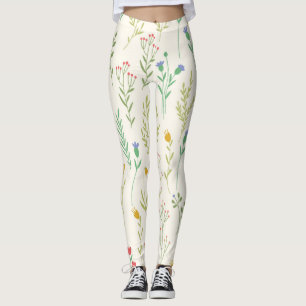 Blommande Blommigt i Vår Leggings