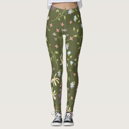 Blommande Blommigt i Vår Leggings