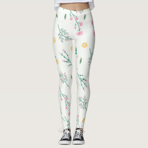 Blommande Blommigt i Vår Leggings