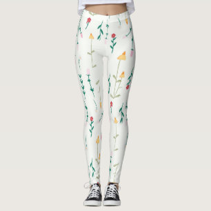 Blommande Blommigt i Vår Leggings