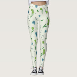 Blommande Blommigt i Vår Leggings