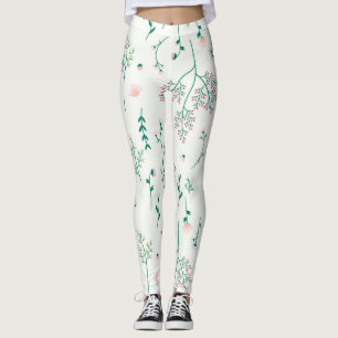 Blommande Blommigt i Vår Leggings