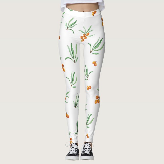 Blommande Blommigt i Vår Leggings (Framsida)