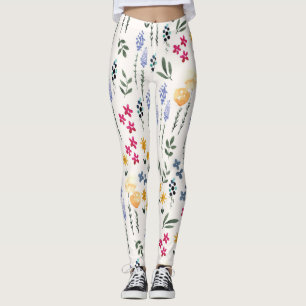 Blommande Blommigt i Vår Leggings