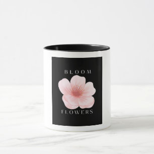Blommande blommor Elegant rosa blomning Estetisk s Mugg
